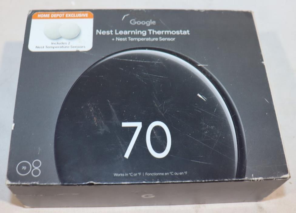 Google Nest Smart Thermostat 4th Gen w/ TWO Sensors G5AJK GJQ8U