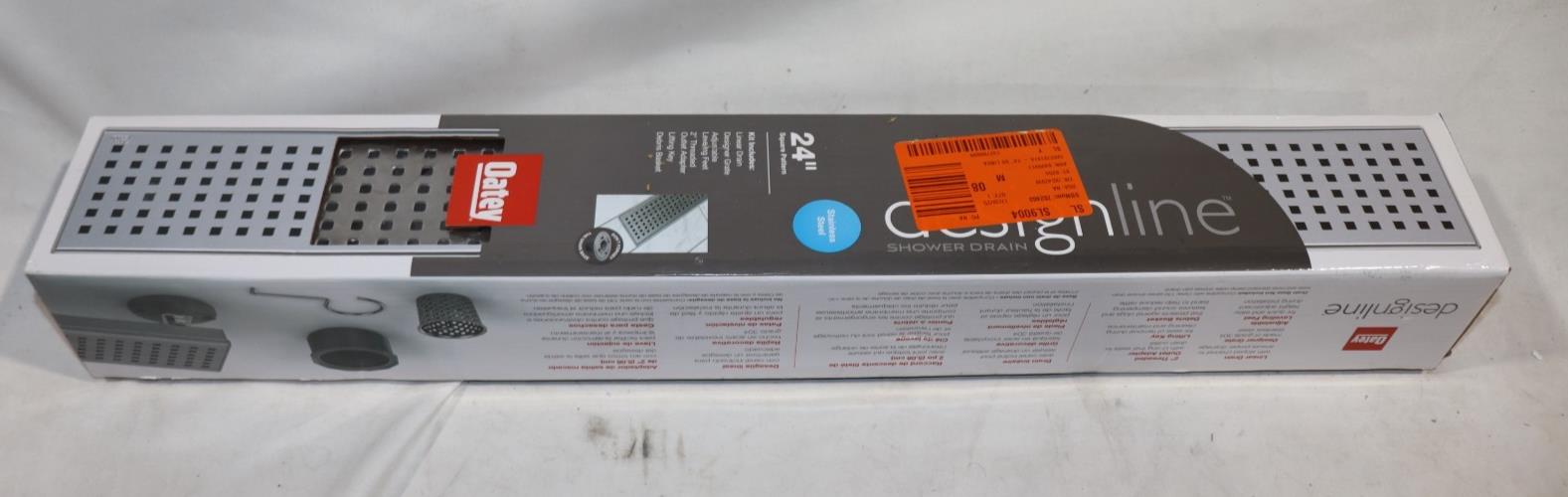 Oatey Designline 24" Stainless Steel Linear Shower Drain w/ Square Pattern Cover