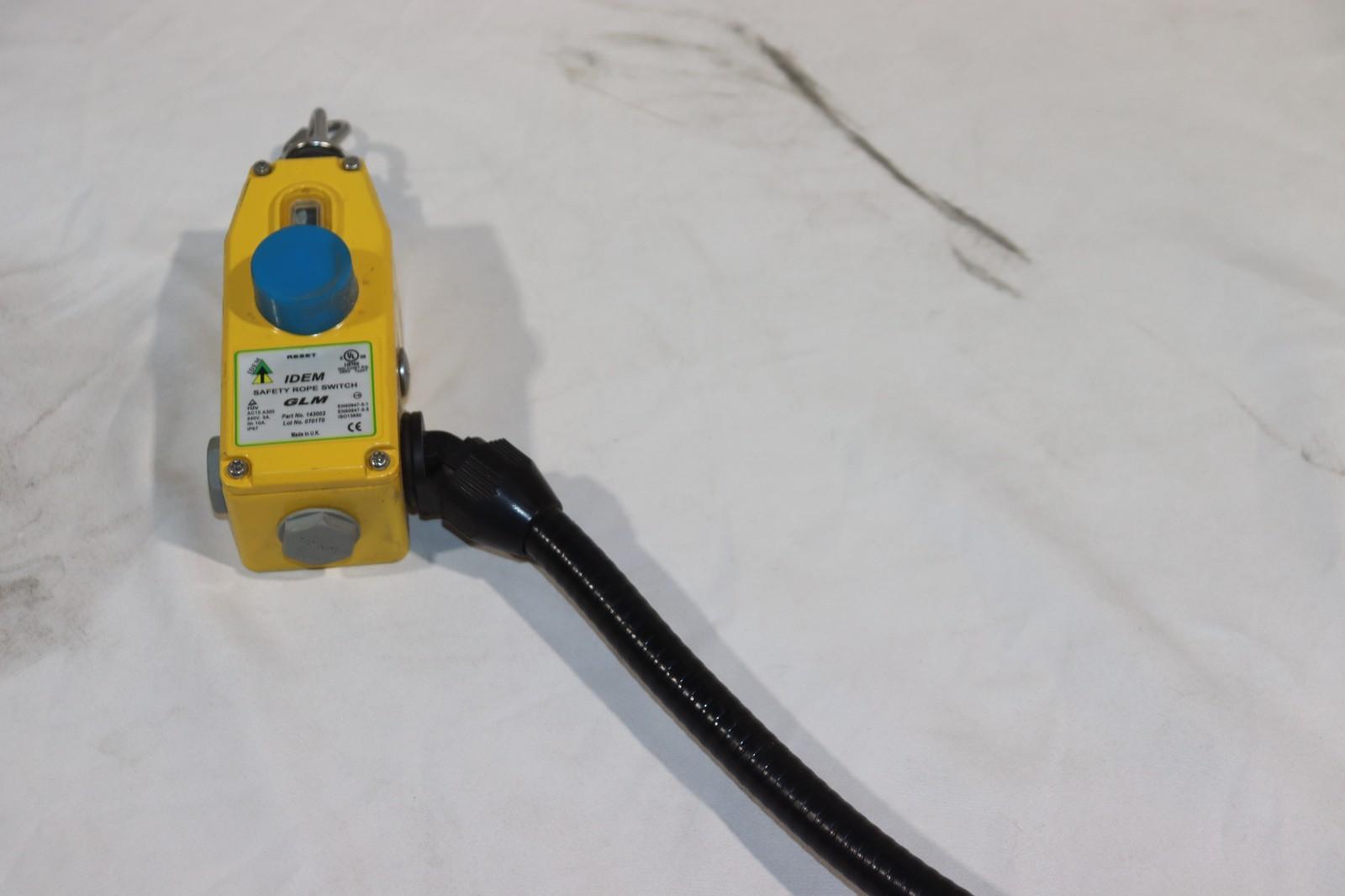 IDEM GLM-143002 Safety Rope Switch, 1/2" NPT, 2NC, 2N0, 240V 3A, 143002