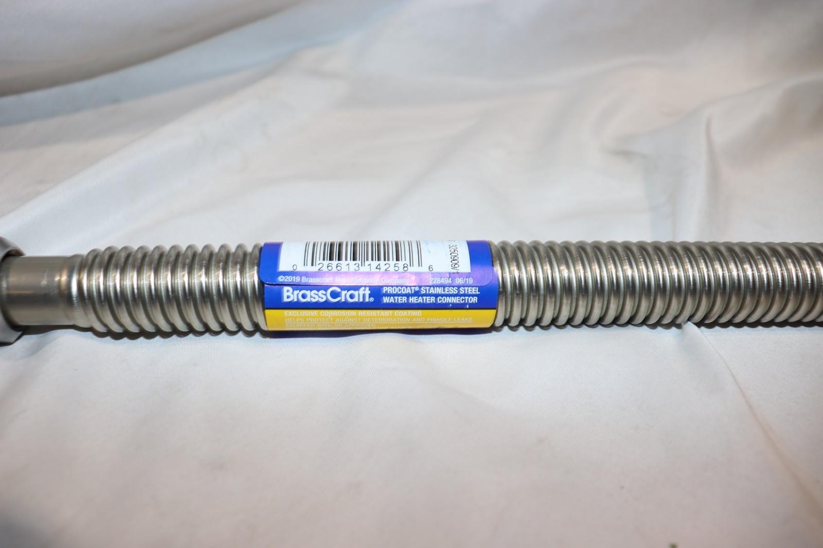 SET OF 2, SWB00-18N BRASSCRAFT, WATER HEATER CONECTOR 3/4" FIP X 3/4 FIP X 18"