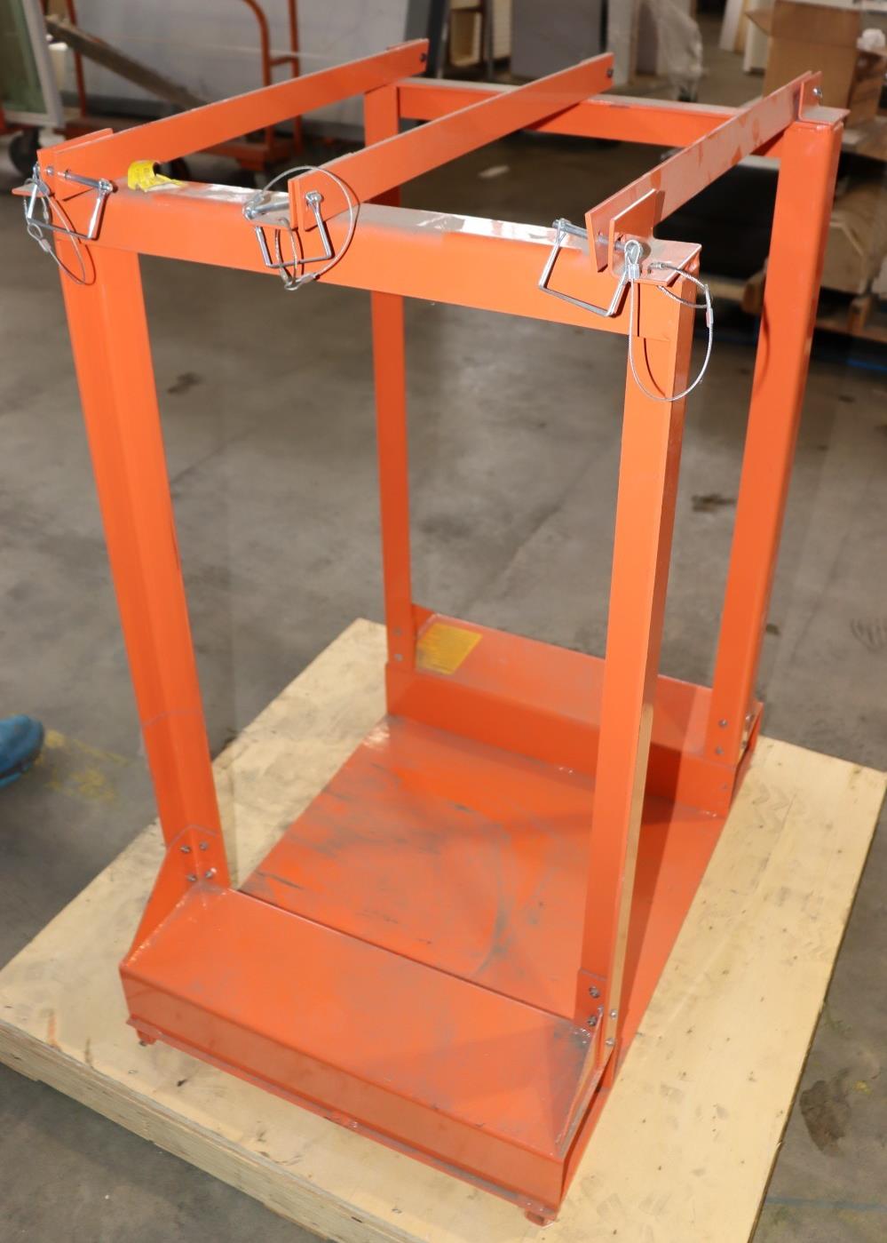 Forklift 9" Capacity Cylinder Caddy Holds 4 Cylinders 1500lb Capacity, 39J512,
