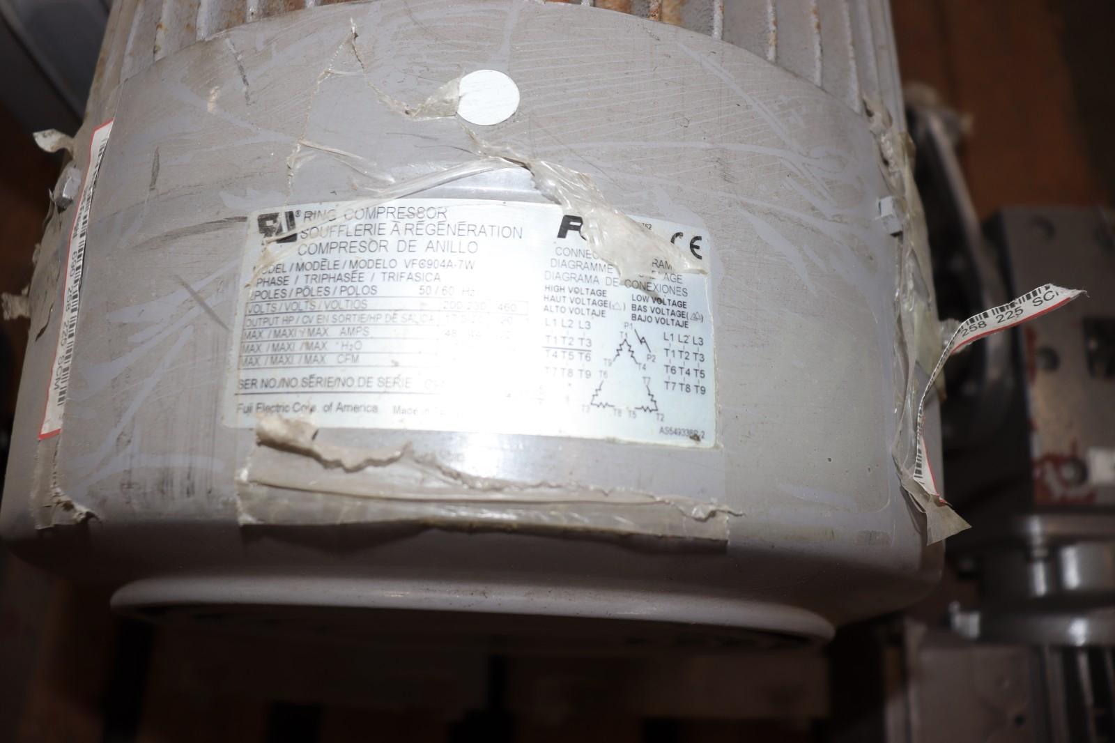 FUJI ELECTRIC VFC904A-7W RING COMPRESSOR, Used