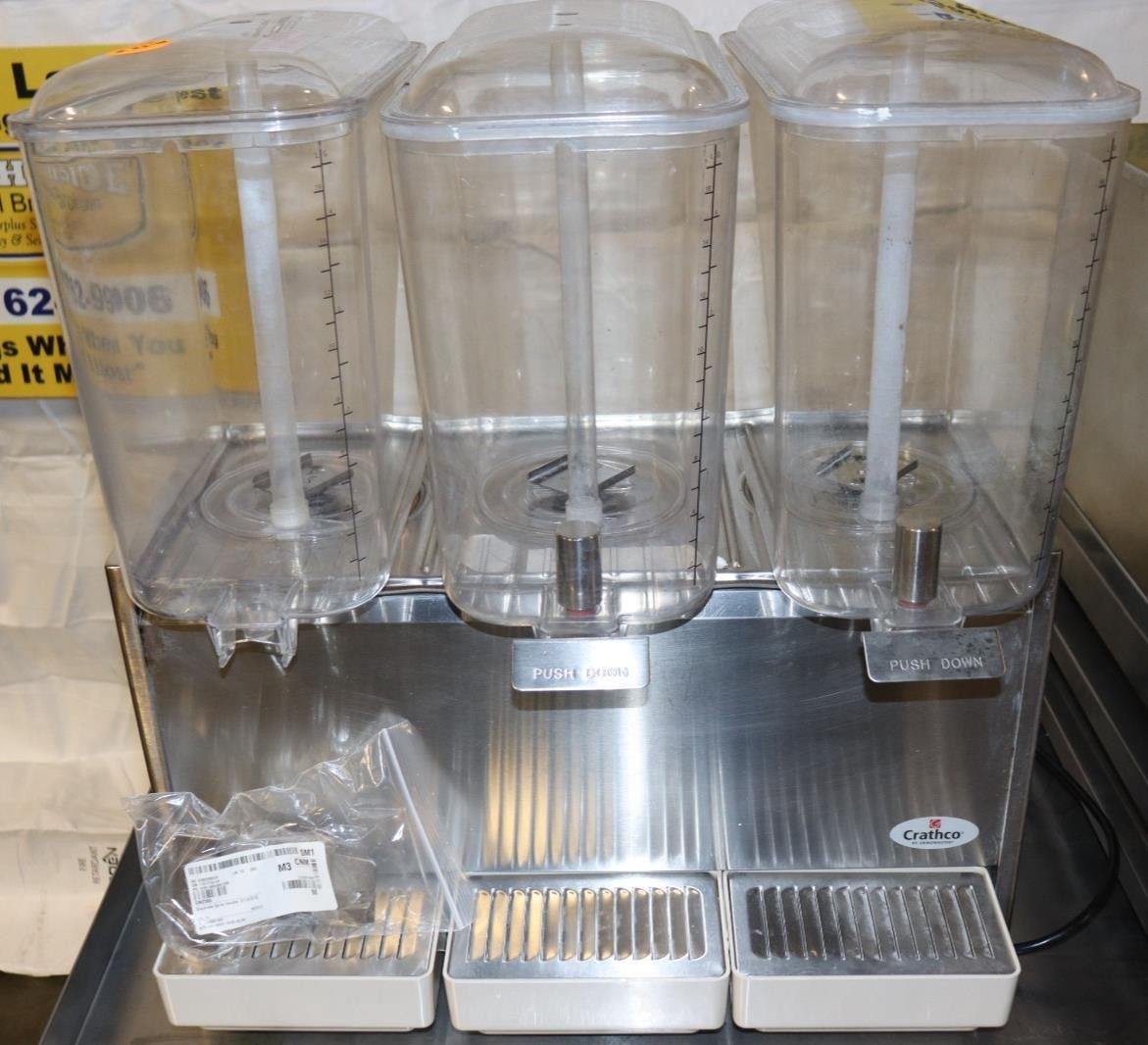 PARTS ONLY - Crathco D35-3 Classic Bubbler Triple 5 Gallon Bowl Stainless Steel