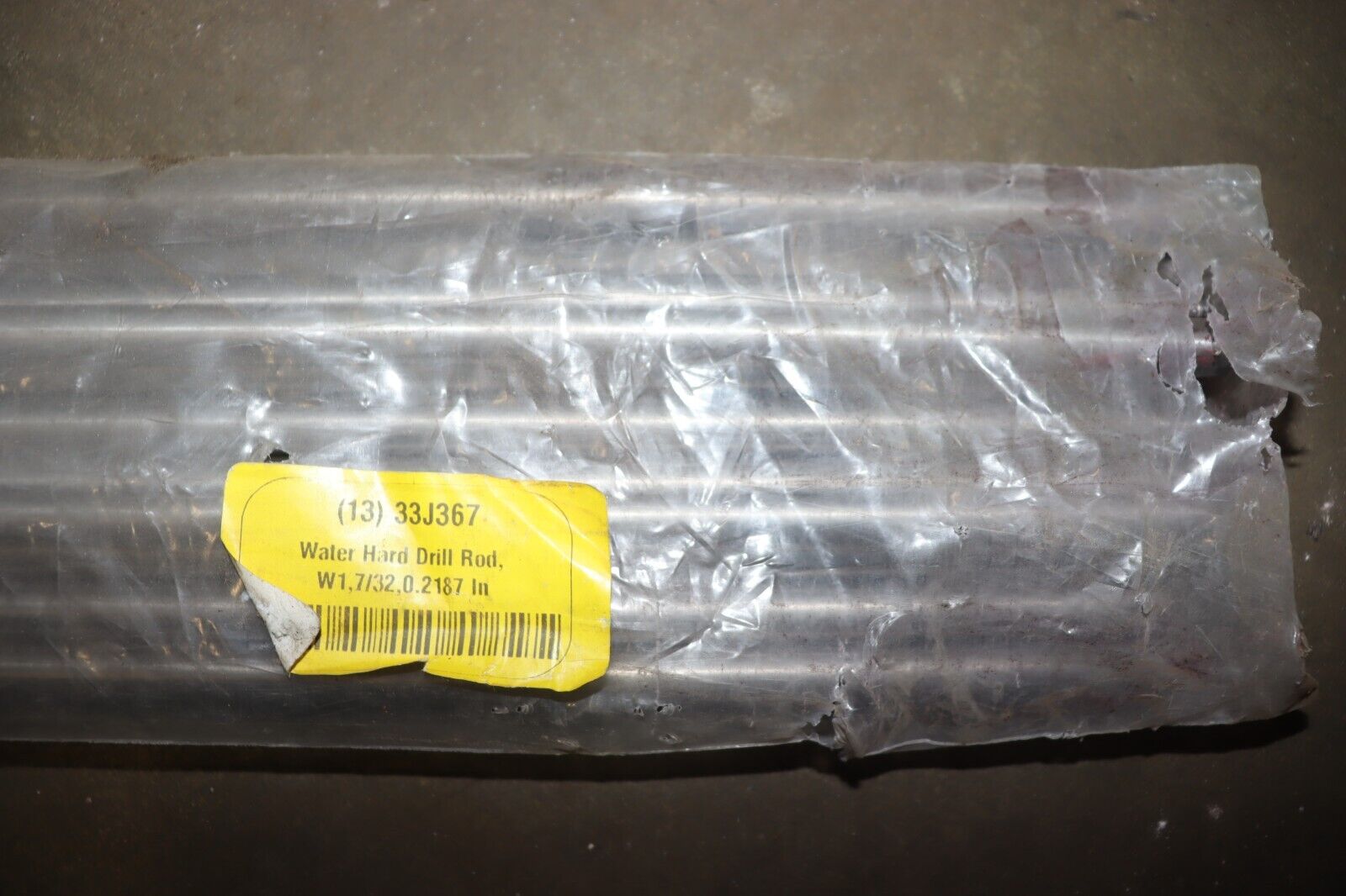 Water Hard, Drill Rod: Steel, 7/32 in Fractional Size, 36 in Lg, 10 rods