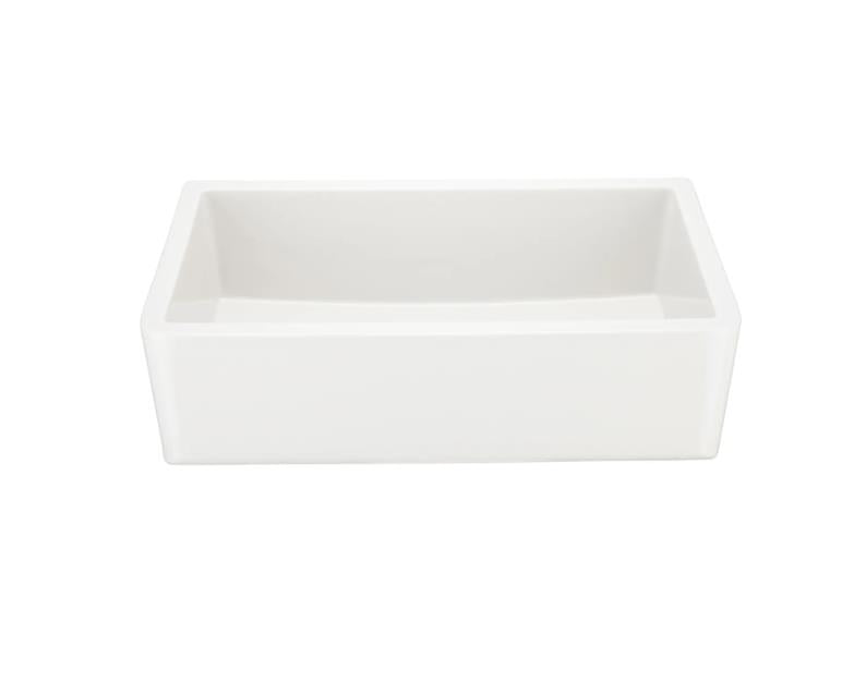 Signature Hardware SHF1B3018RAWH 30" Reinhard Fireclay Farmhouse Sink, White