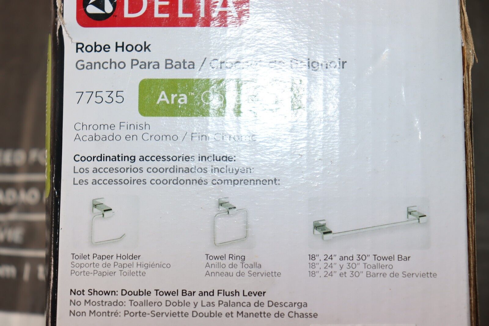 Delta 77535 ARA Robe Hook, Chrome Finish
