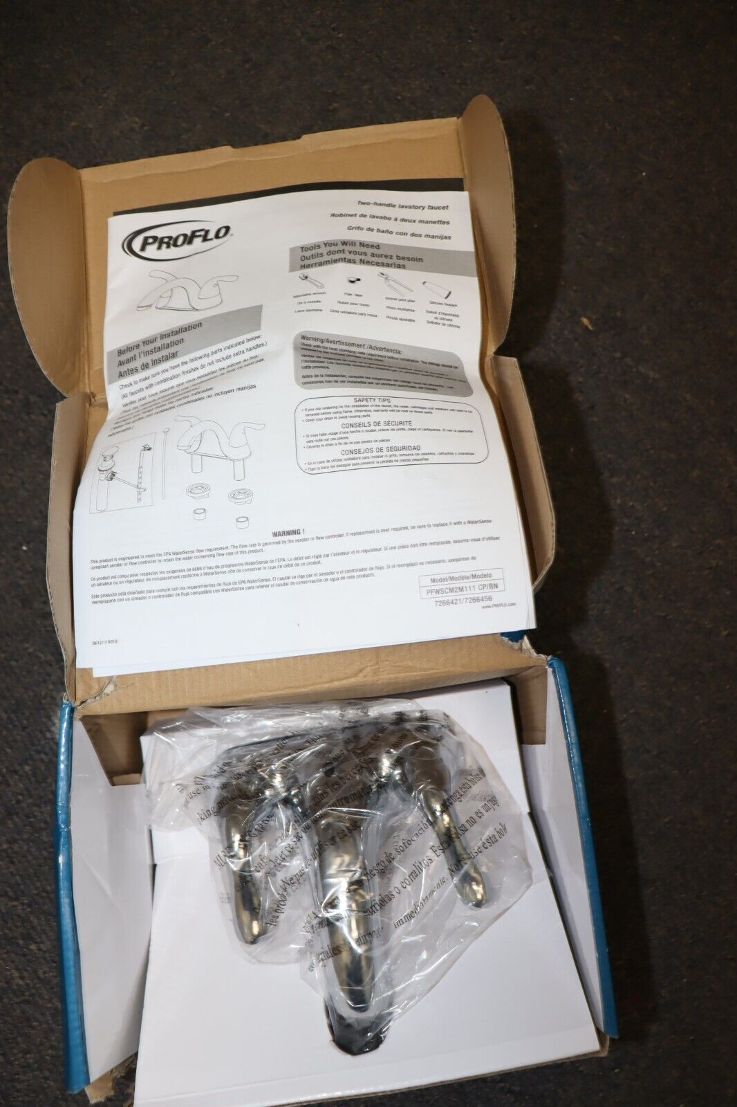PROFLO Two Handle Centerset Bathroom Sink Faucet 1.2 gpm, PFWSCM2M111