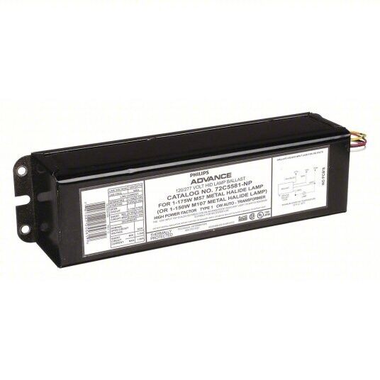 ADVANCE HID Ballast: 1 Bulbs Supported, 175 W Max. Bulb Watts, Probe, 120/277V A