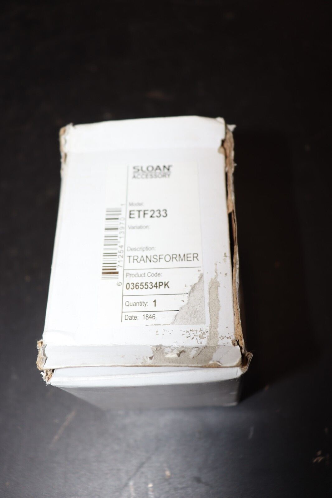 SLOAN ETF-233 Plug-In Transformer, 120V In/24V Out, 35VA