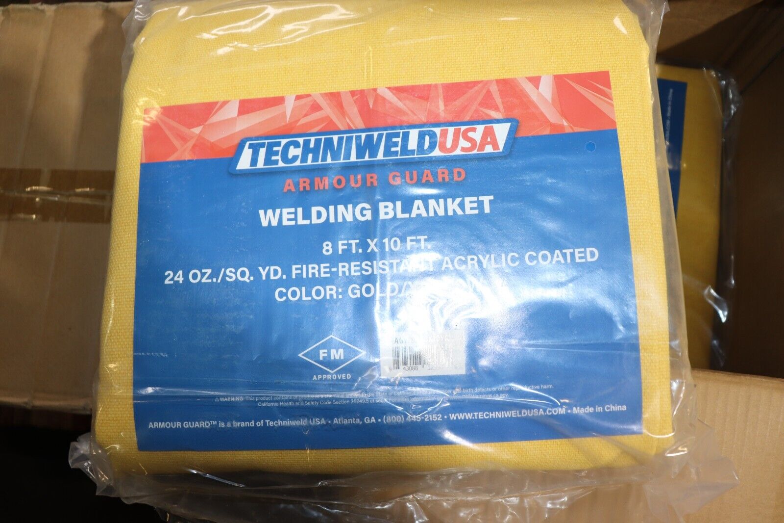Welding Blanket Techniweld Armour Guard AGWB248X10YA Yellow 8 x 10 Blanket