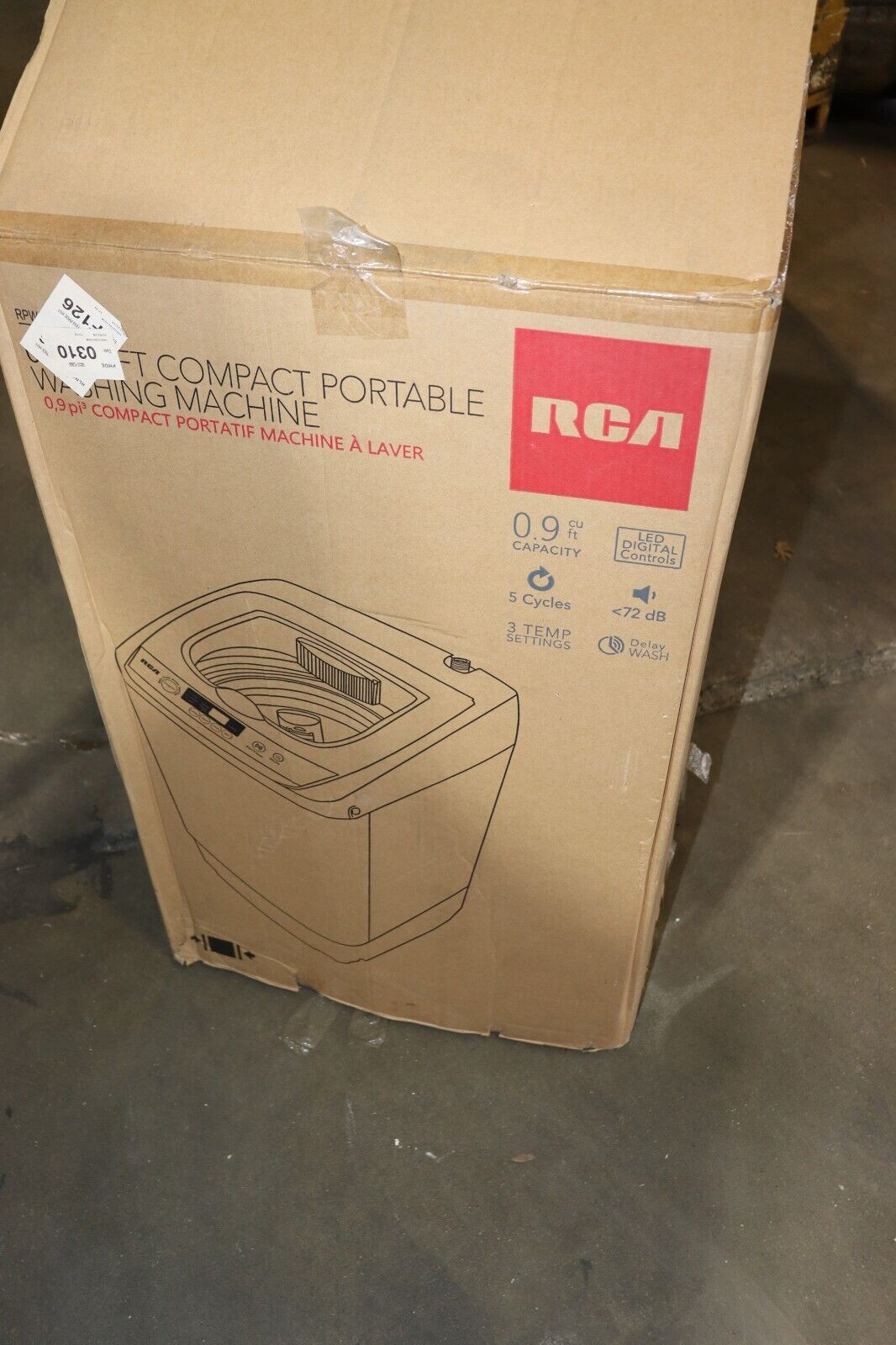 RCA RPW091 .9 Cu Ft Portable Home Apartment Laundry Washer Washing Machine White