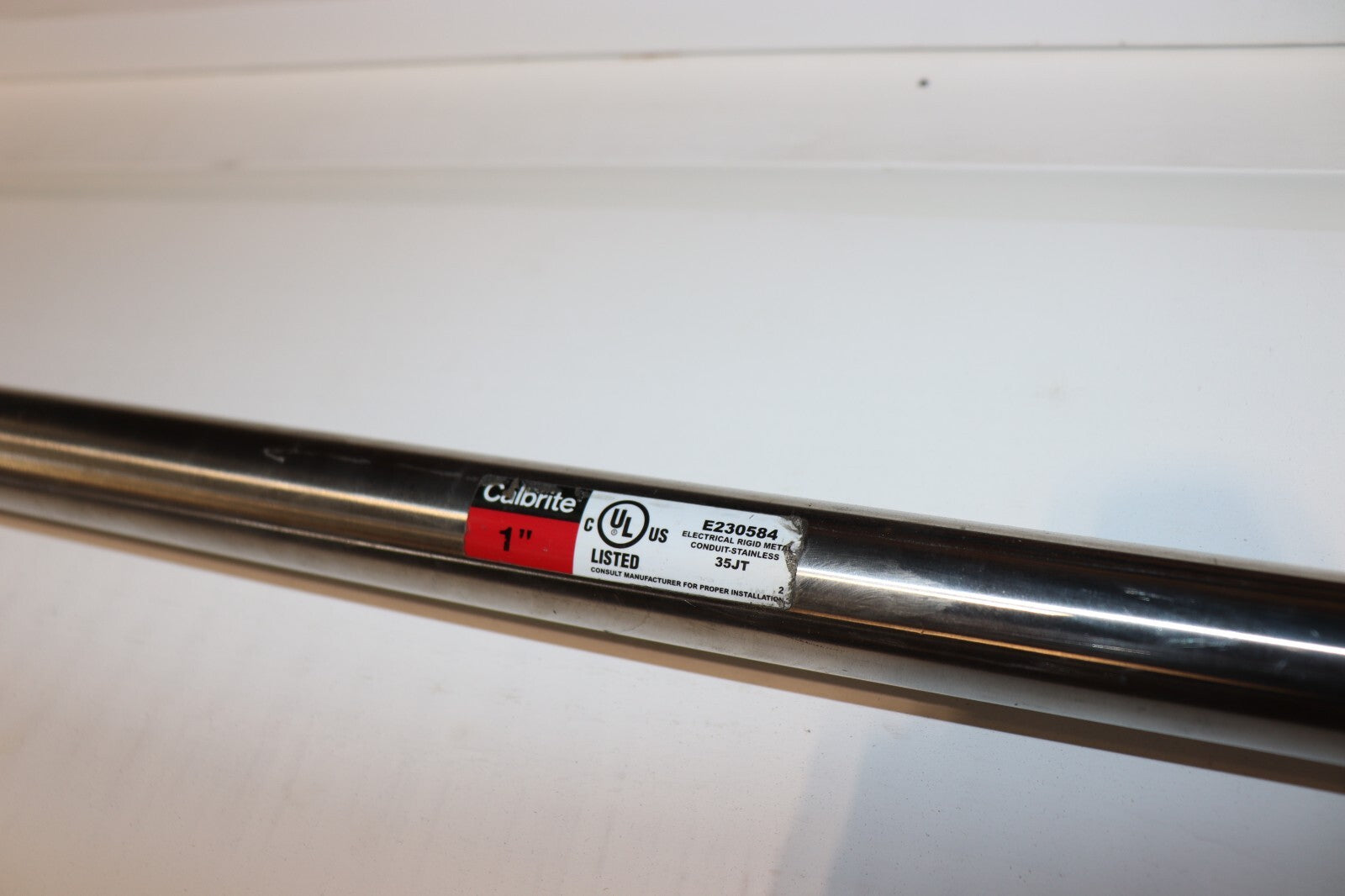CALBRITE S11010CT00, 1 inch, 10 ft long, 304 Stainless Steel, EMT Conduit, New