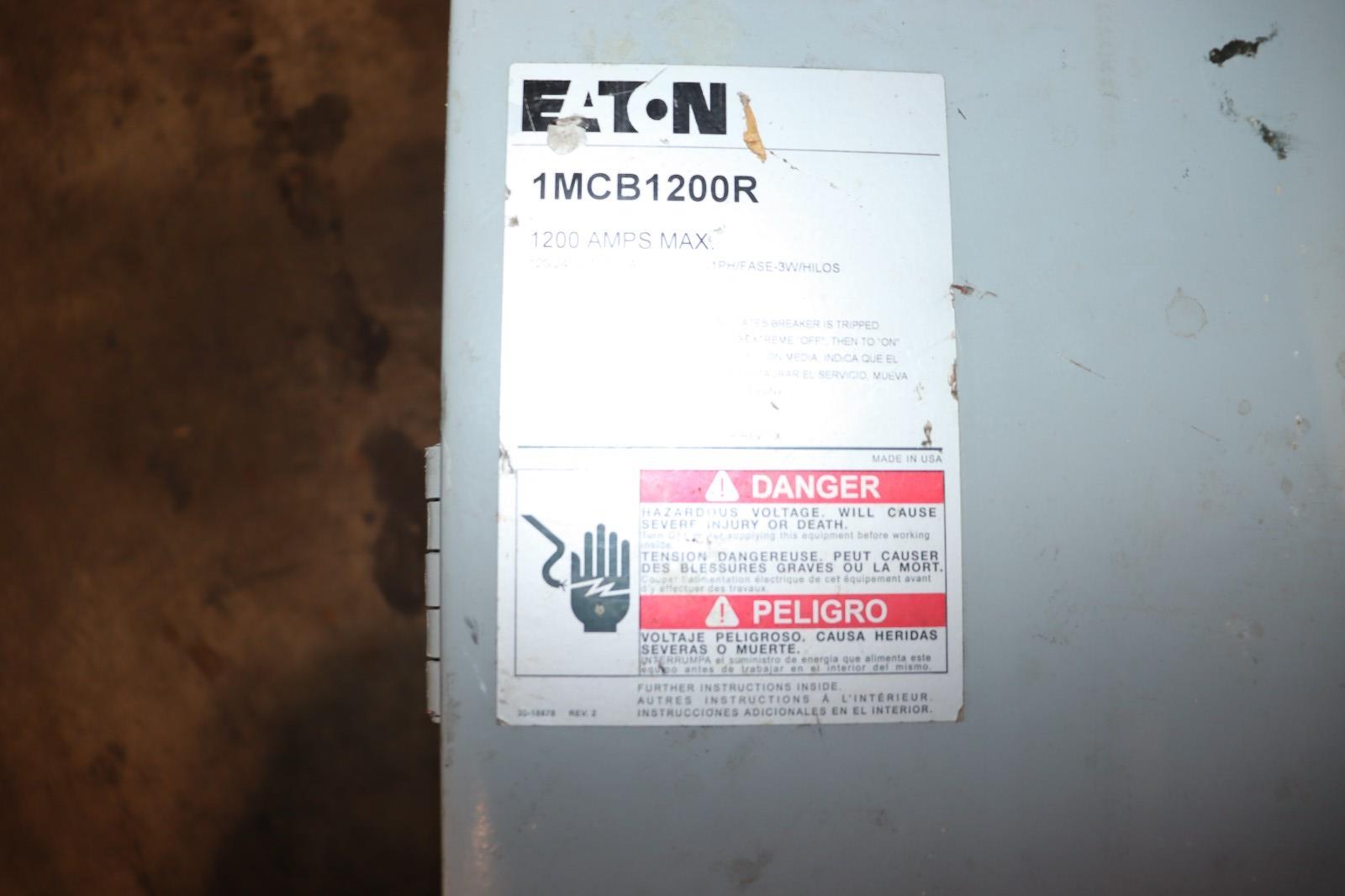 EATON Cutler Hammer 1MCB1200R Meter Main, NO BREAKER INCLUDED