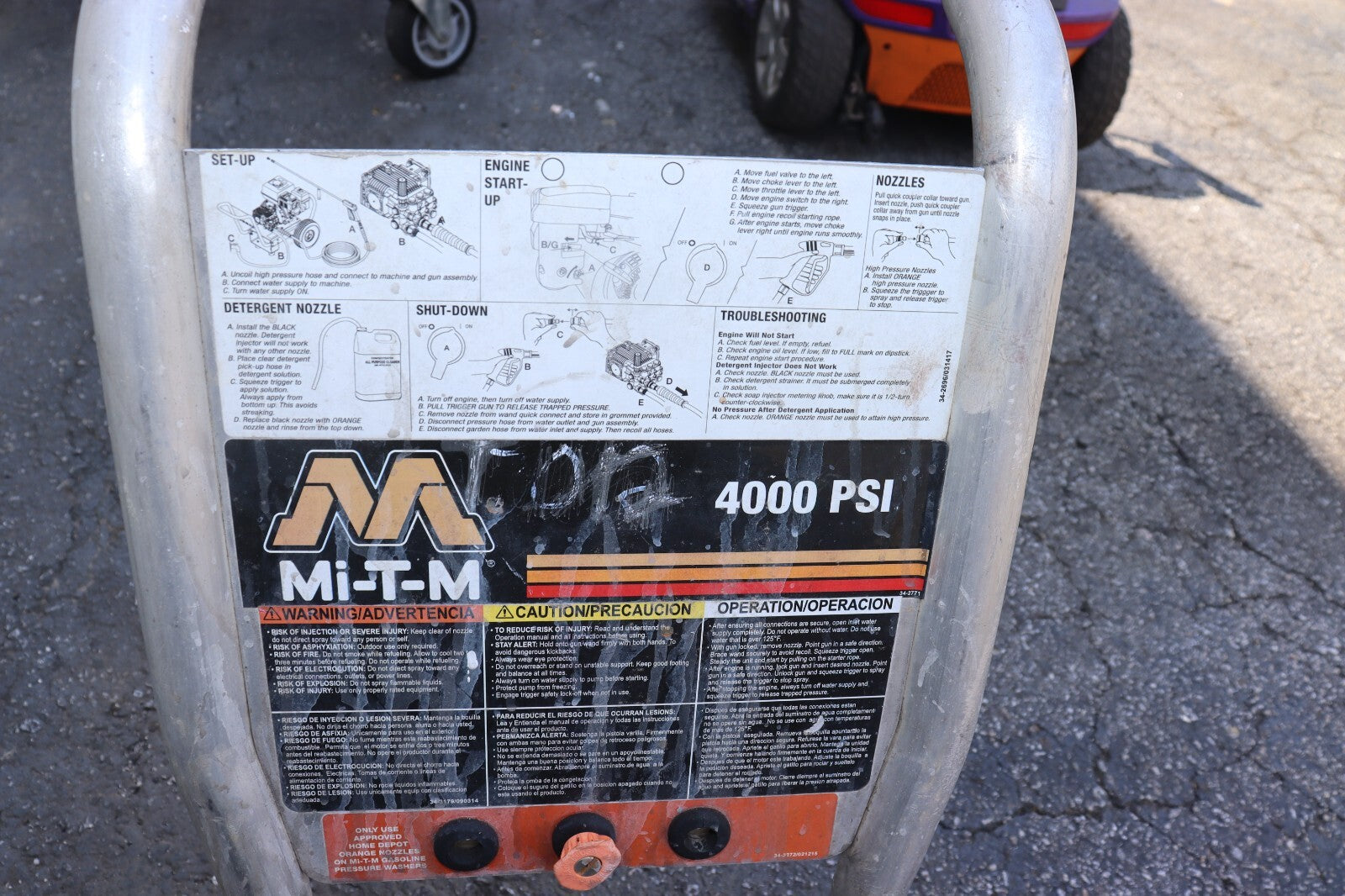 Mi-T-M Professional 4000 PSI Honda 390CC Motor Pressure Washer, Great Shape