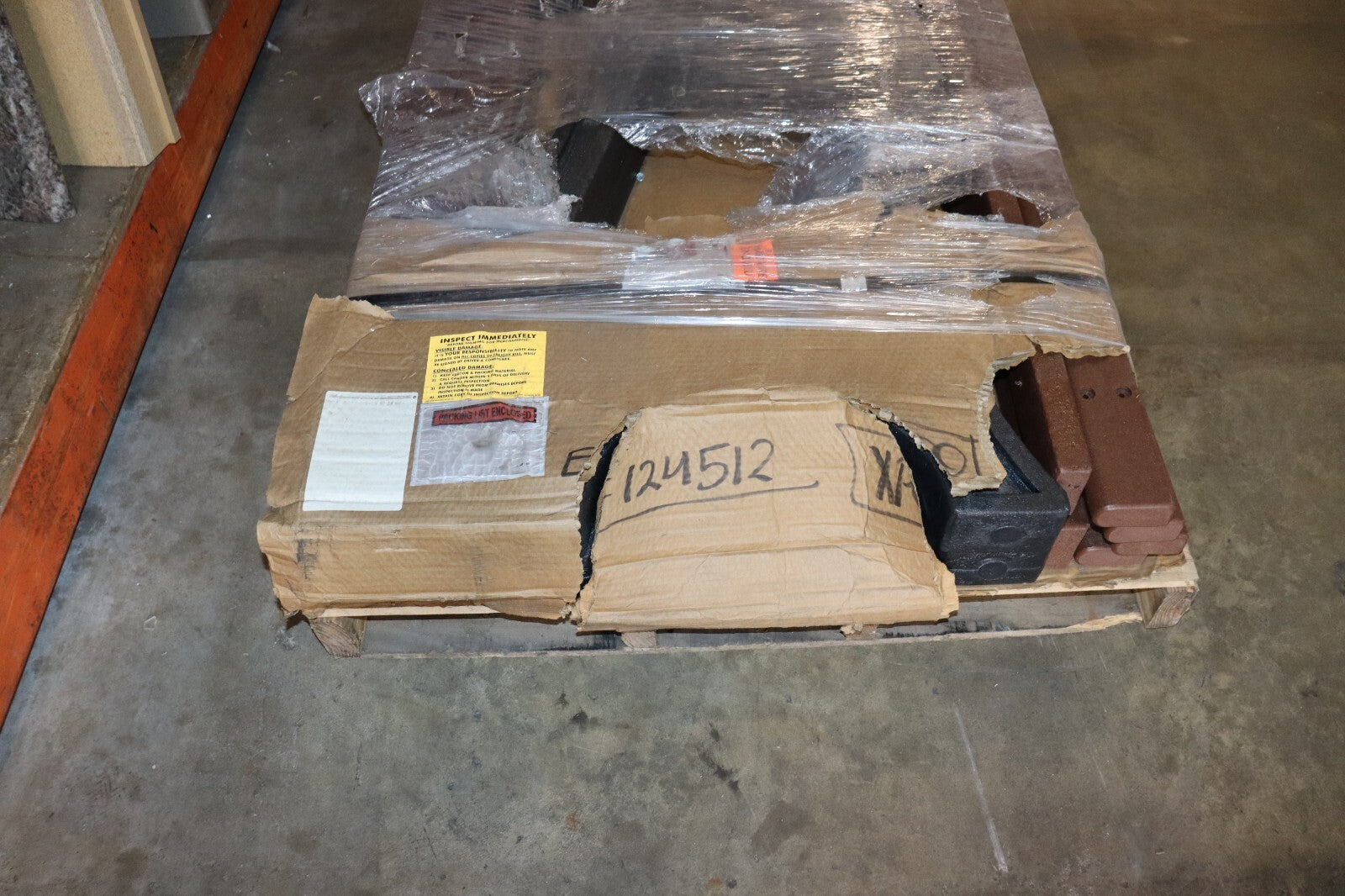 LOT OF 2 - Uline 8' Brown/Black Bench H-7942BR 100% Recycled Plastic, NEW