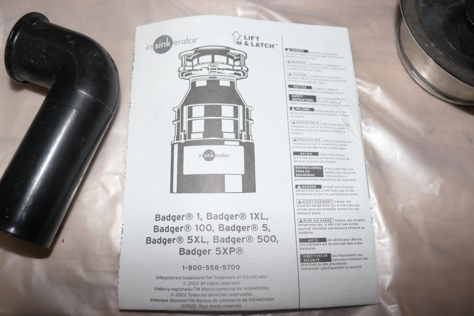 Insinkerator Badger 500, Garbage Disposal, Continuous Feed, 1/2 HP