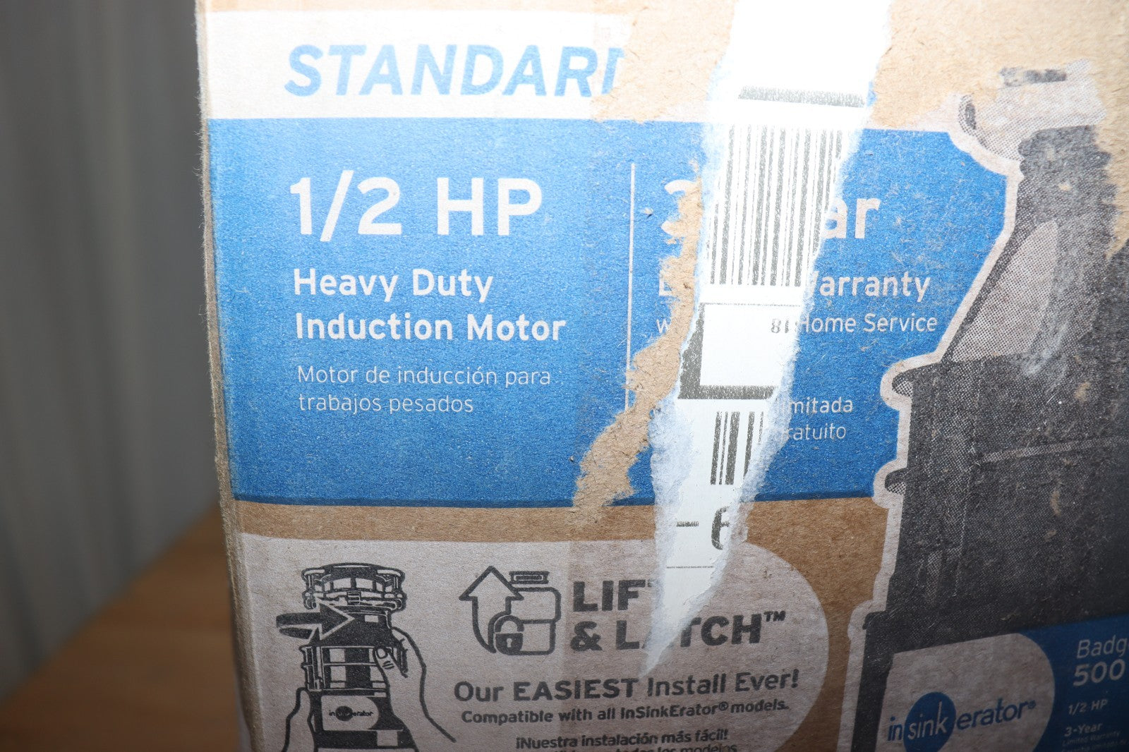 Insinkerator Badger 500, Garbage Disposal, Continuous Feed, 1/2 HP