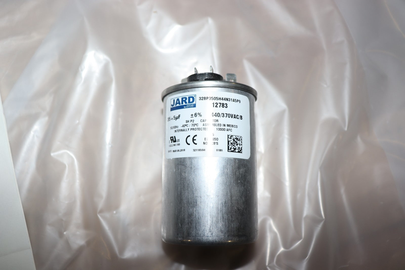 Jard by MARS 12783 35/5 MFD 440V Motor Run Capacitor, Round