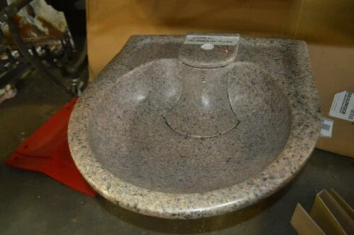 Intersan 20"x21.5"x16" Solid Surface Lavatory System Public Restrooms Brown