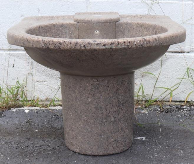 Intersan 20"x21.5"x16" Solid Surface Lavatory System Public Restrooms Brown