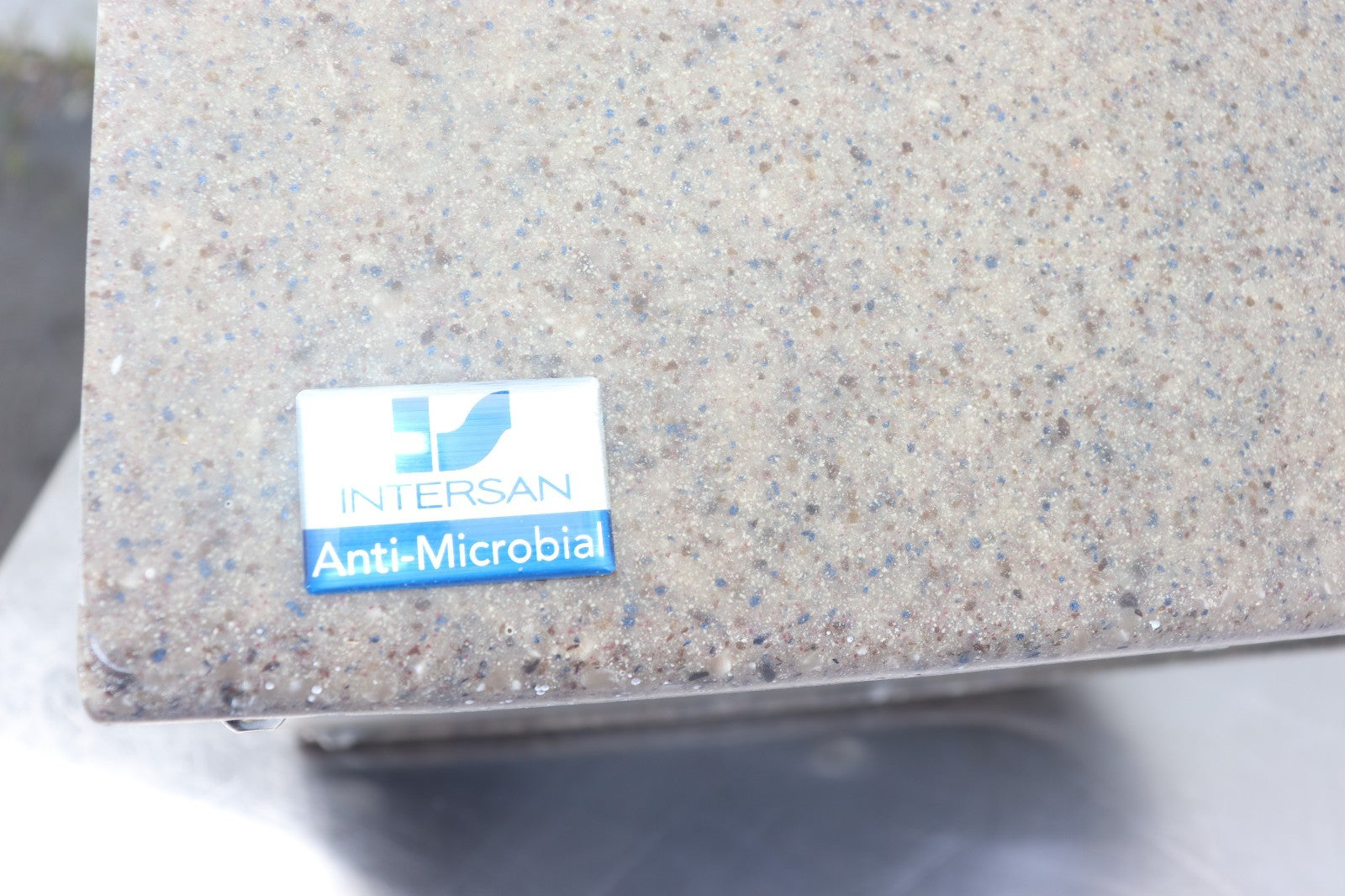 Intersan 20"x21.5"x16" Solid Surface Lavatory System Public Restrooms Brown