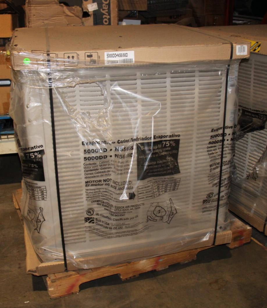 ESSICK AIR Ducted Evaporative Cooler: 5000DD-56/66D 5,600 to 6,600 cfm
