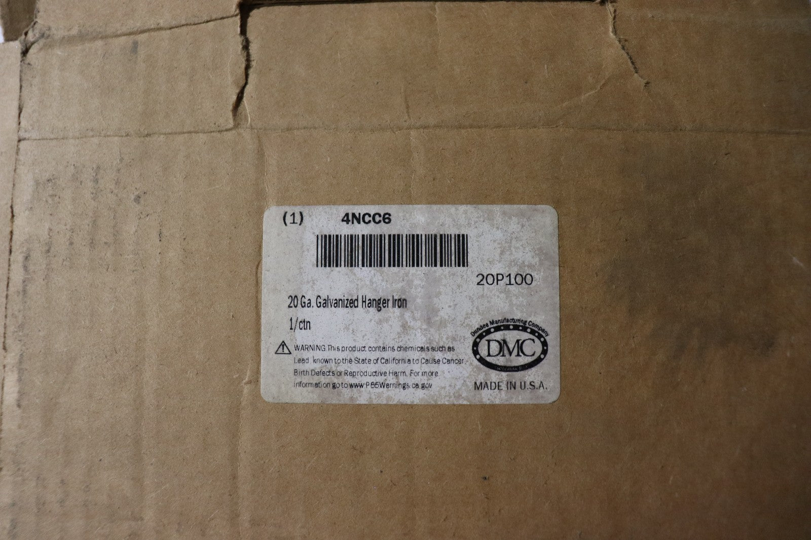 DMC 20P100 Hanging Strap Iron 100 Feet Length Galvanized Steel 20GA