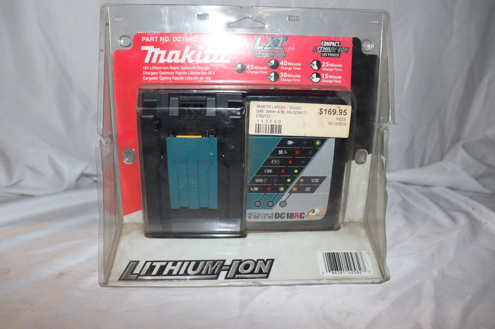 Makita Single Port Charger, 18v, Model DC18RC, Rapid Charger
