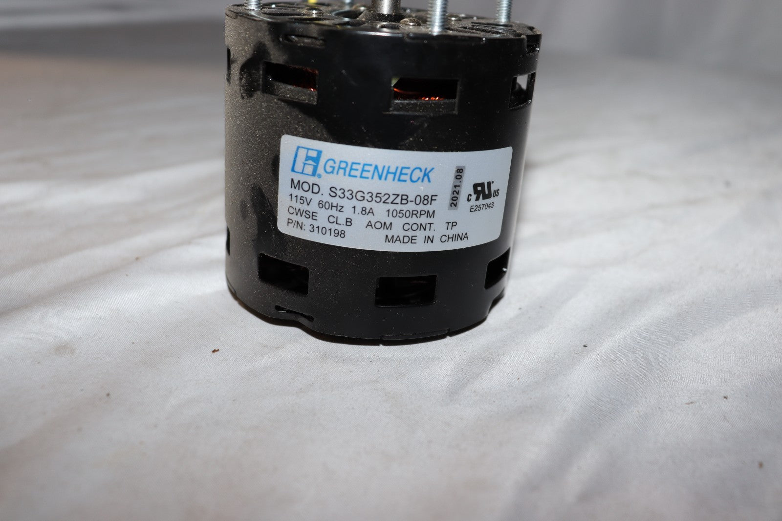 Greenheck S33G352ZB-08F 115V 60Hz 1.8A 1050RPM Motor Assembly