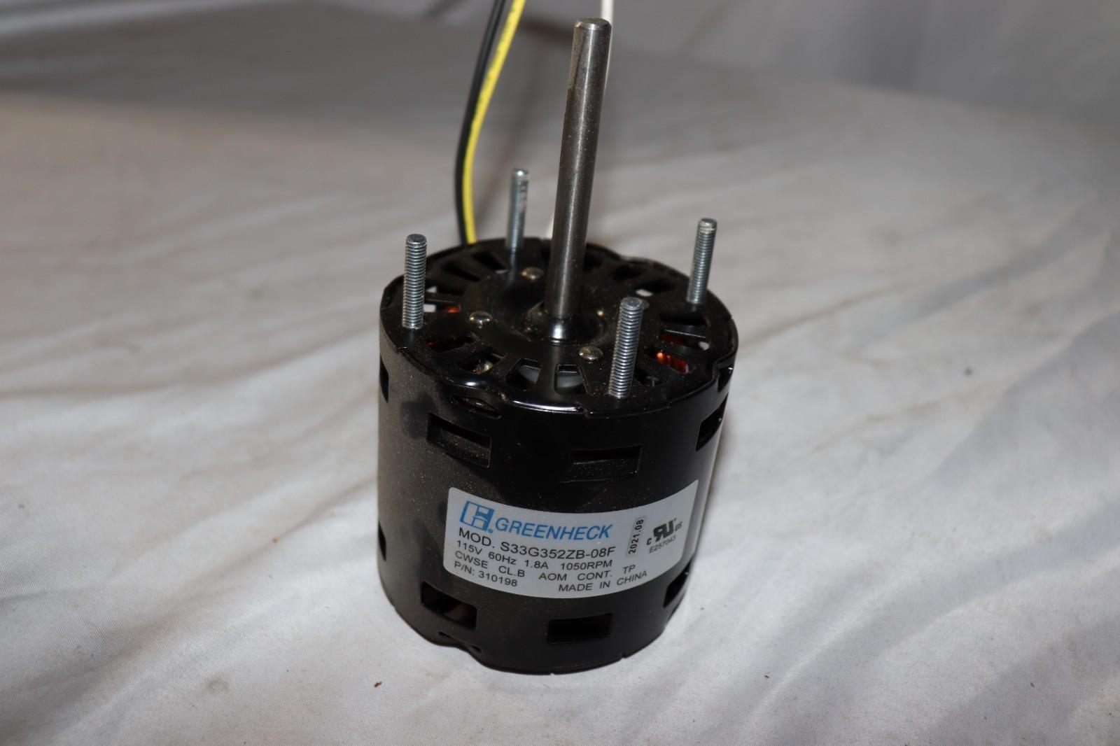 Greenheck S33G352ZB-08F 115V 60Hz 1.8A 1050RPM Motor Assembly