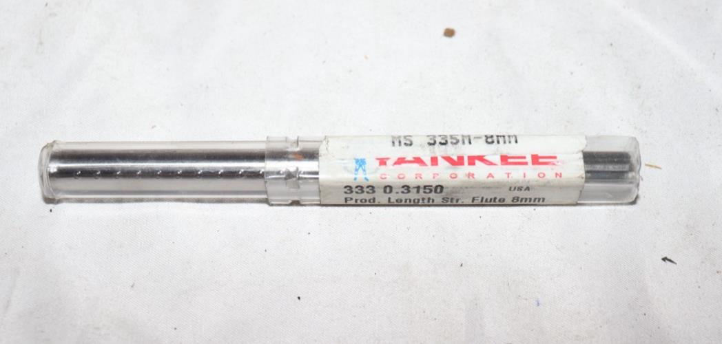 Yankee 335-0.315 Chucking Reamer, 8Mm, 6 Flute, Hss