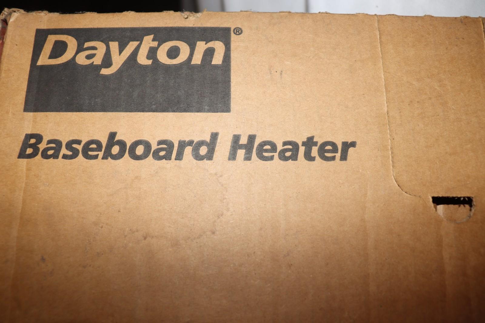 Dayton 3UG85D 60" Electric Baseboard Heater, White, 940/1250W, 208/240V