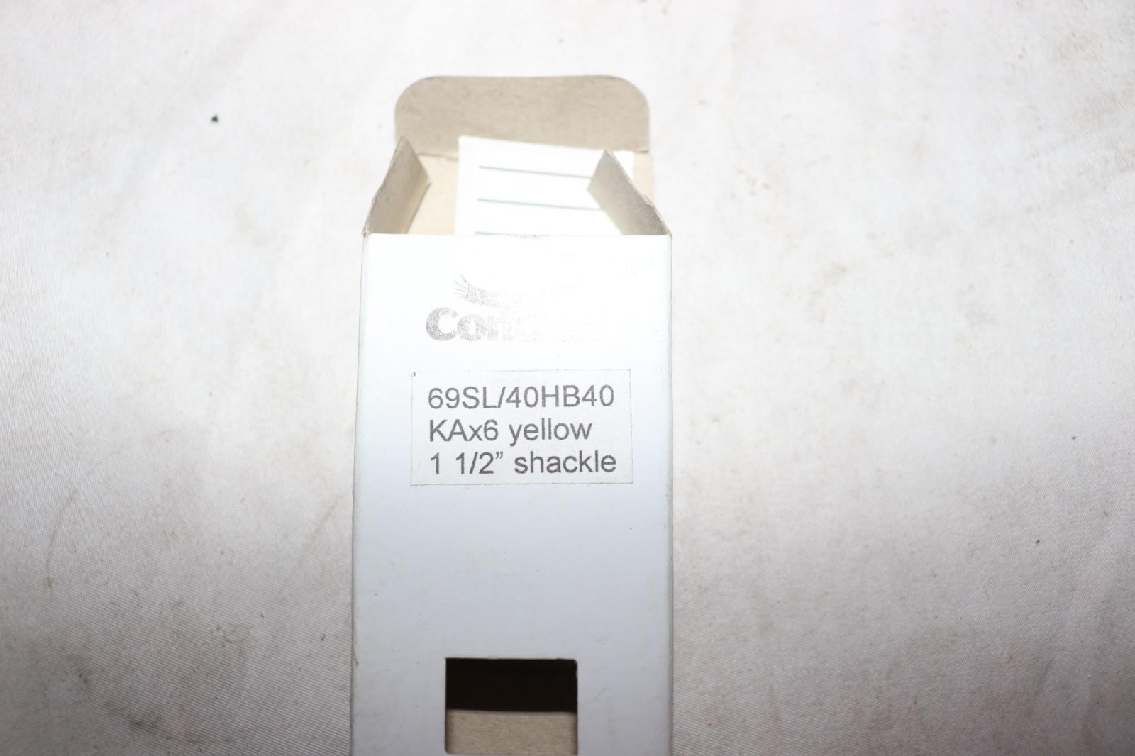 Condor Lockout Tagout Locks 1-1/2 Inch Shackle Safety Padlock Lock Yellow