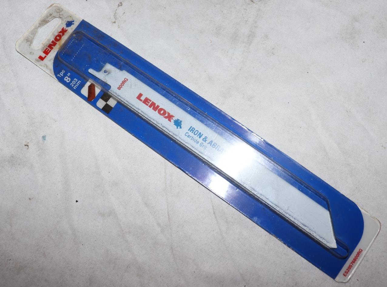 Lenox 8" Reciprocating Saw Blades Carbide Grit 800RG 2 PACK