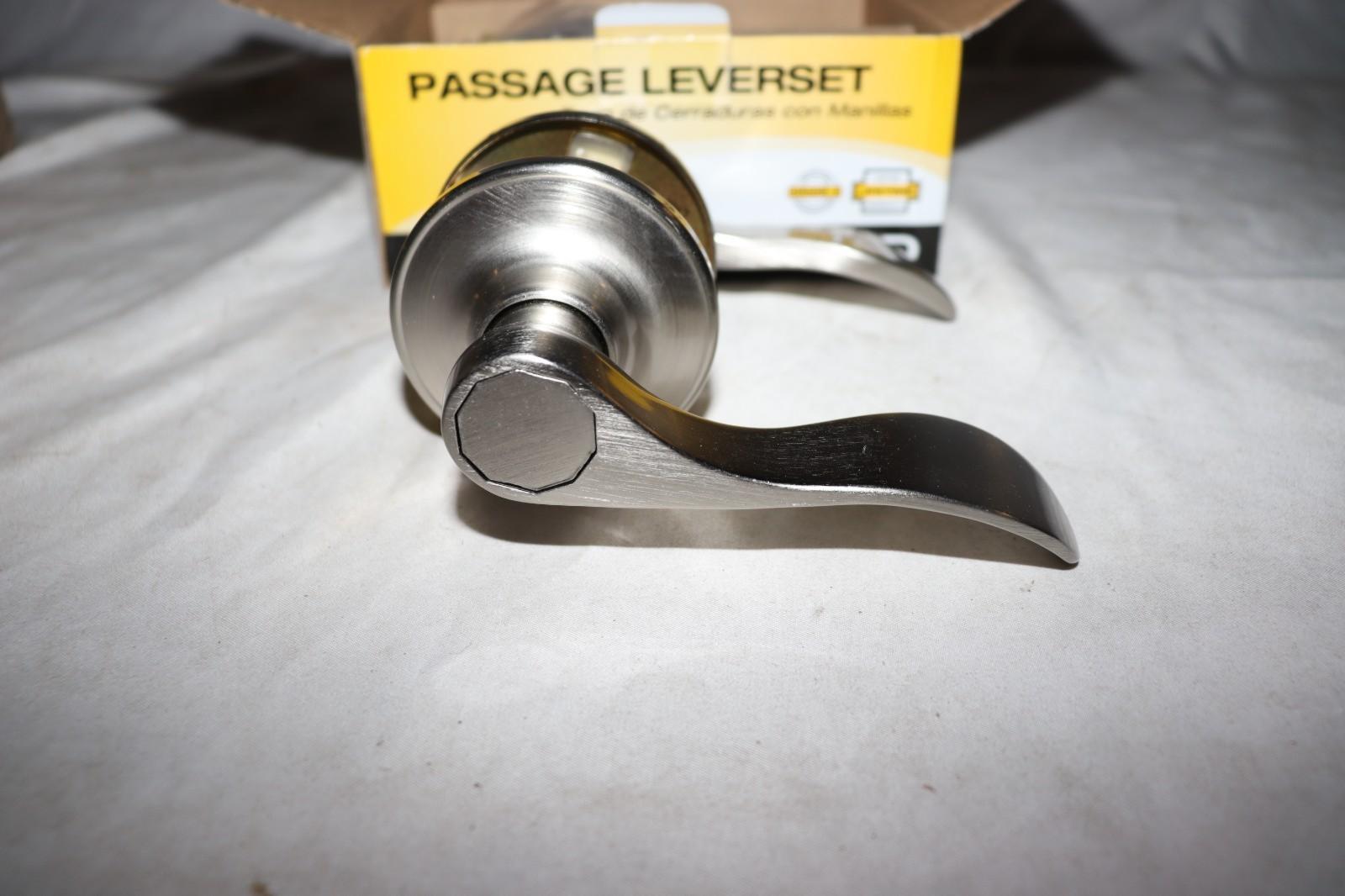 Legend Satin Nickel Passage Hall and Closet Leverset Lockset 809124