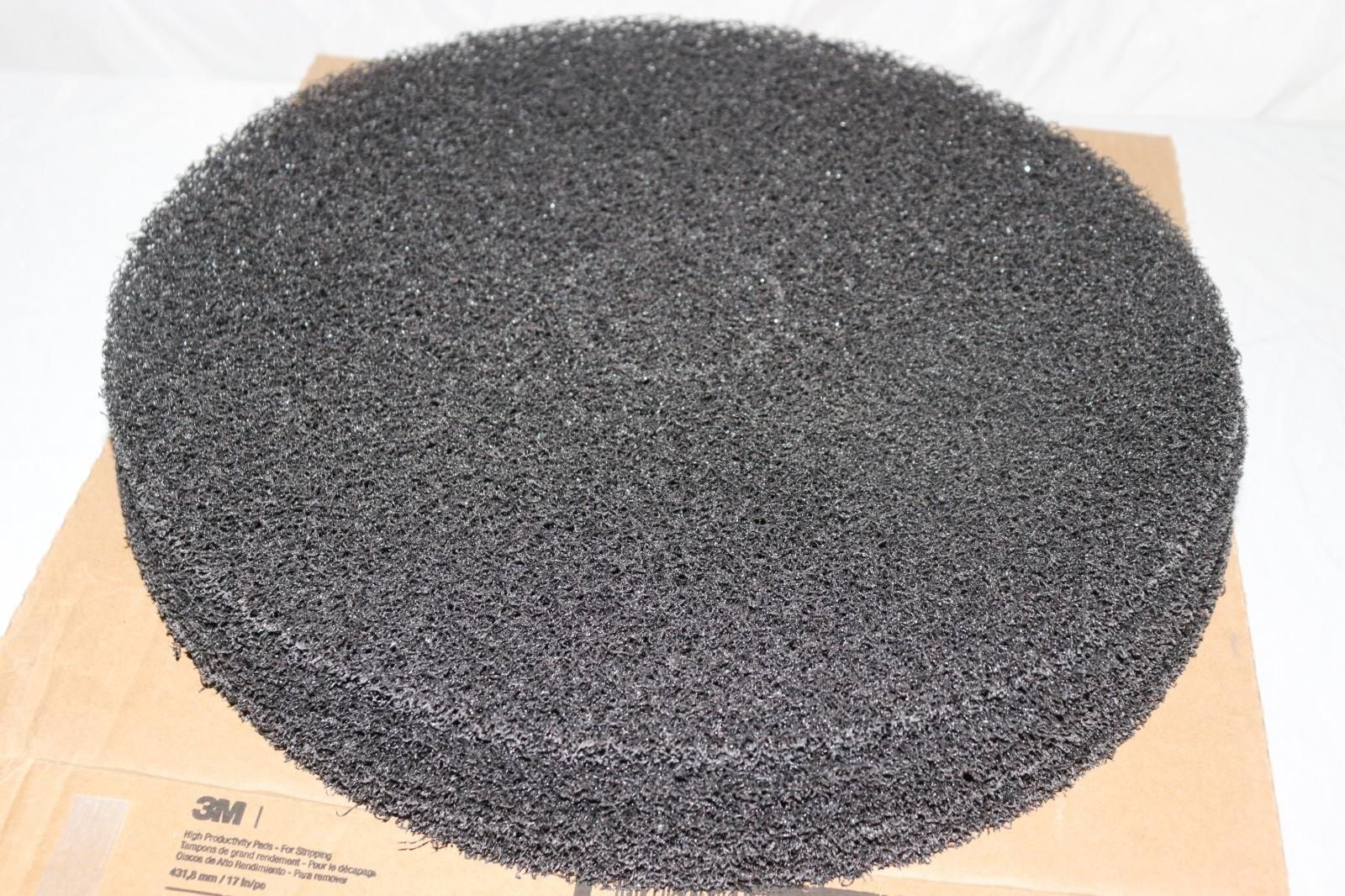 3M 7300 17 Inch High Productivity Black Stripping Pad - 5 Pack
