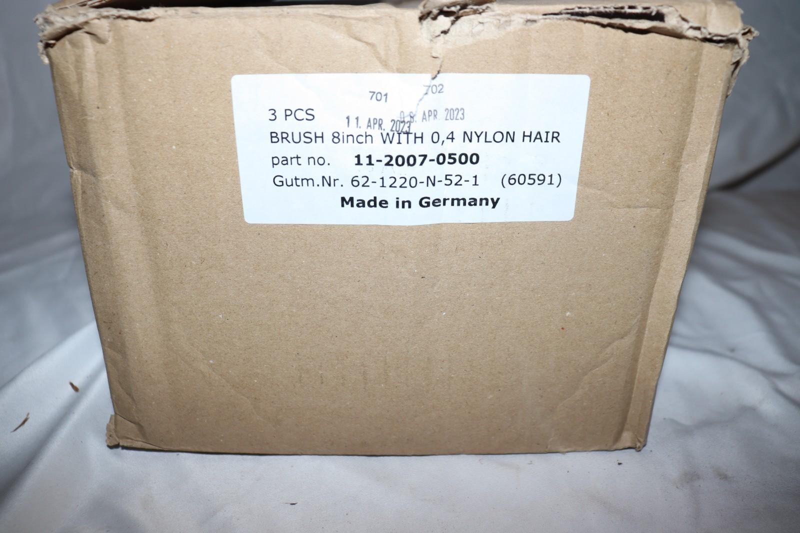 Cimex White Nylon Stiff 8" Brushes Set of 3, 11-2007-0500