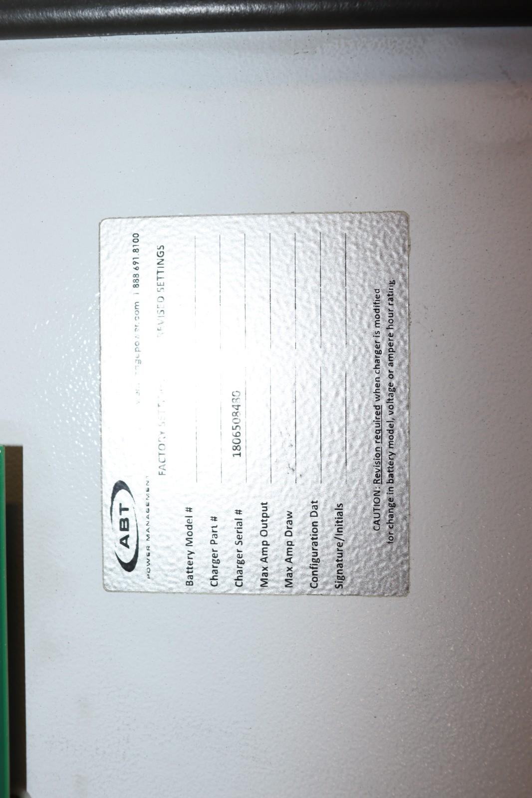 ABT Forklift Charger, 480V 3PH, SistBox18 MG18, 24/36 Volt 310 Amp