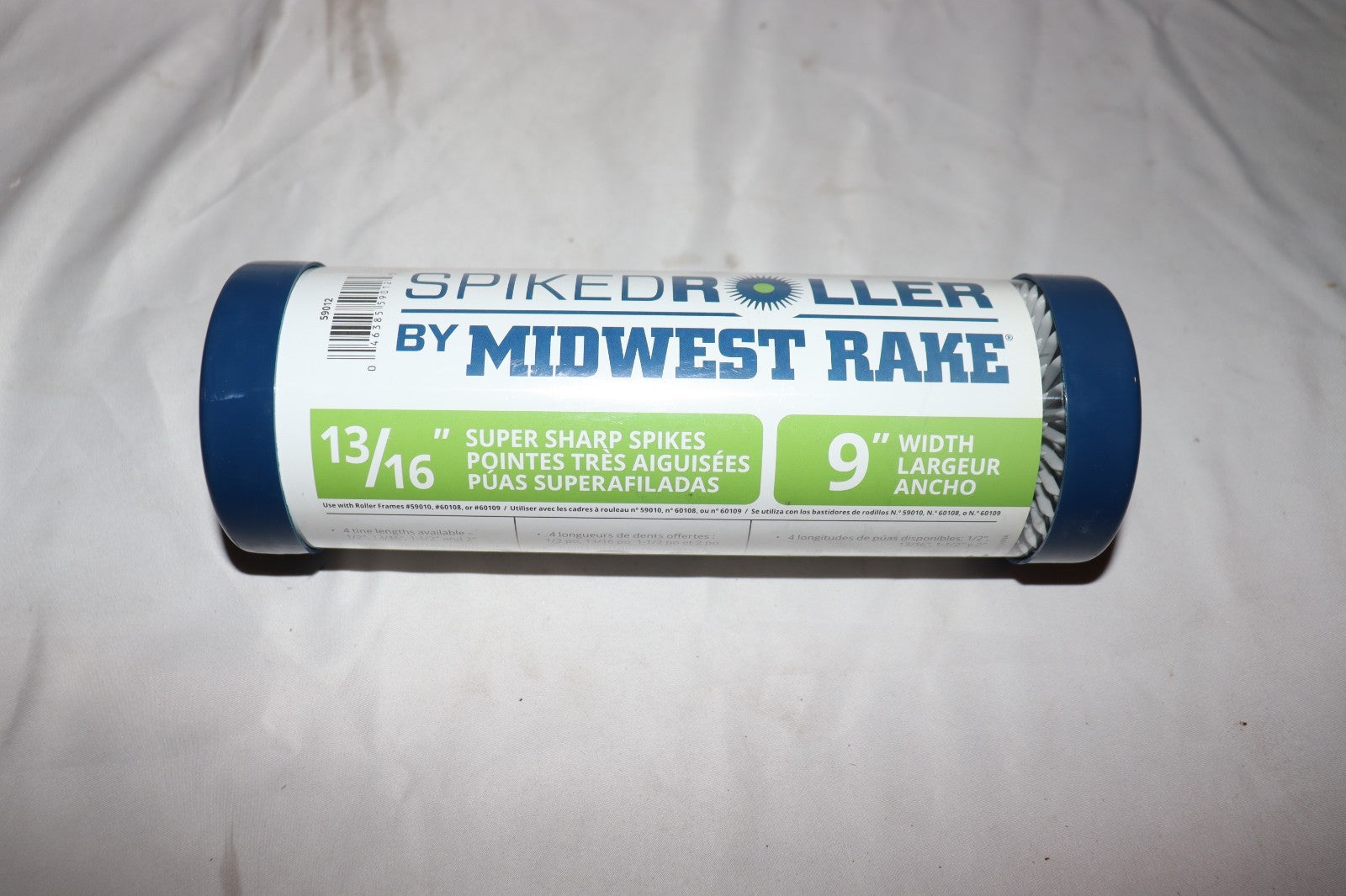 Midwest Rake 59012 Spiked Roller 13/16" Spikes 9" Width, New