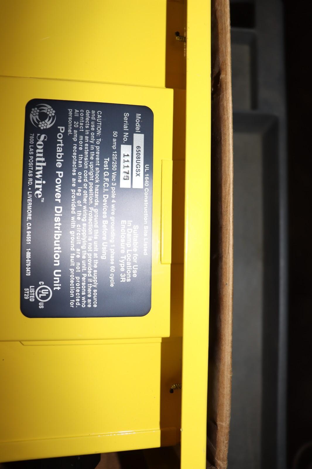 Southwire 6508UGSX Power Distribution Box, 50 Ac, (4) 5-20R, New