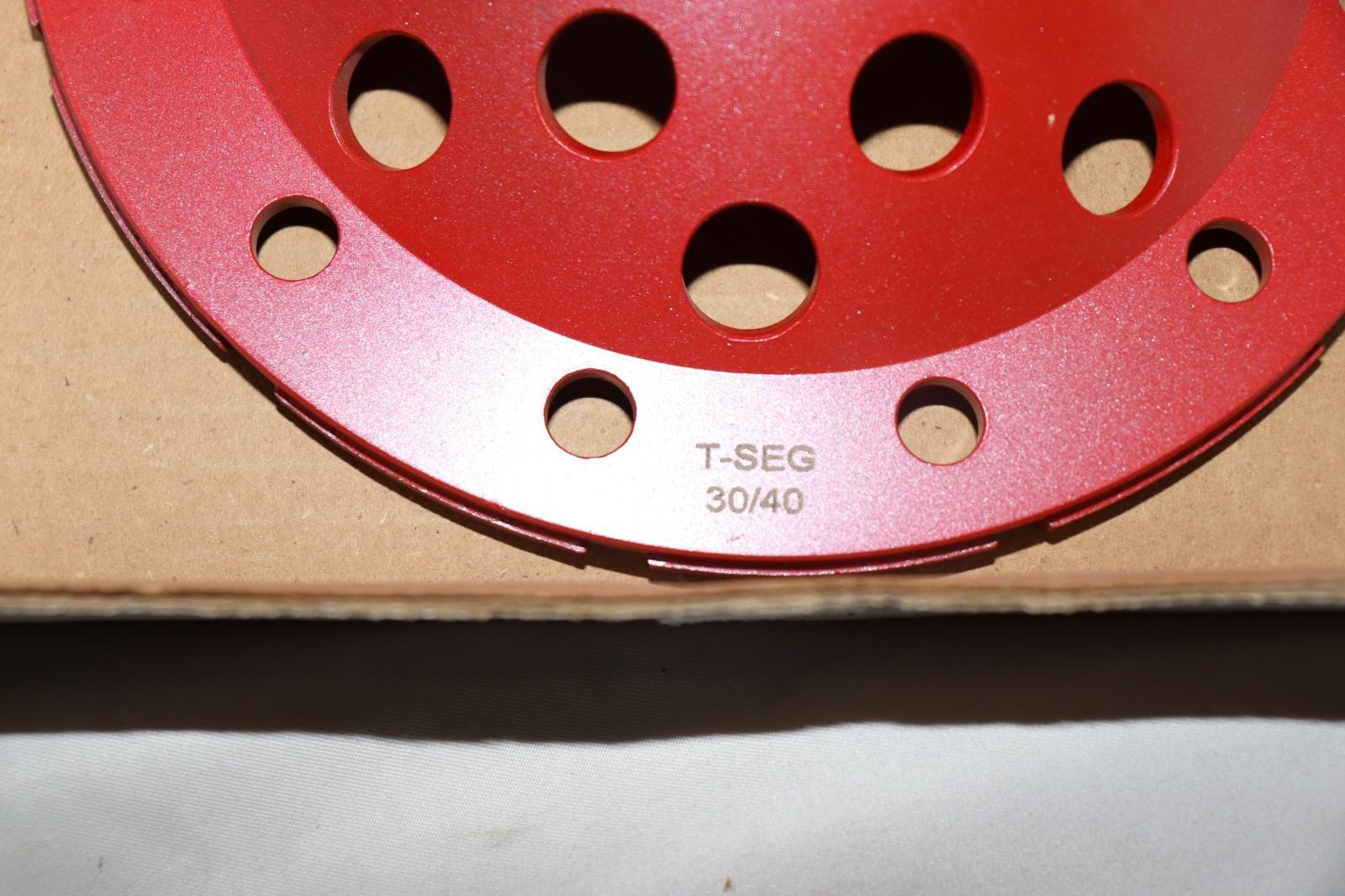 7 Inch T Segment Cup Wheel CW7TS30 30/40 Grit, New, 12 Segment, for Dry Grinding