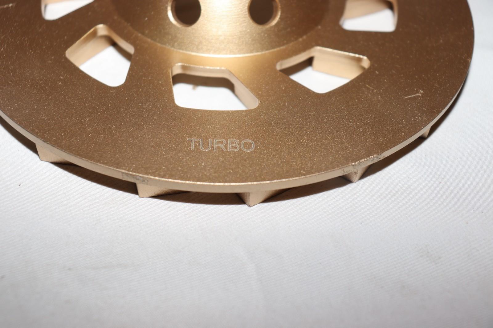 7 Inch Turbo Cup Wheel CW7TB18, 30/40 Grit, Gold, for Dry Grinding, Dynamic Diam