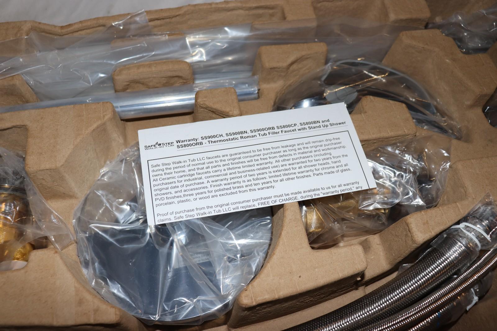 Safe Step WalkIn Tub Chrome Thermostatic Roman Tub Faucet Set, SS900CP, w/ Stand