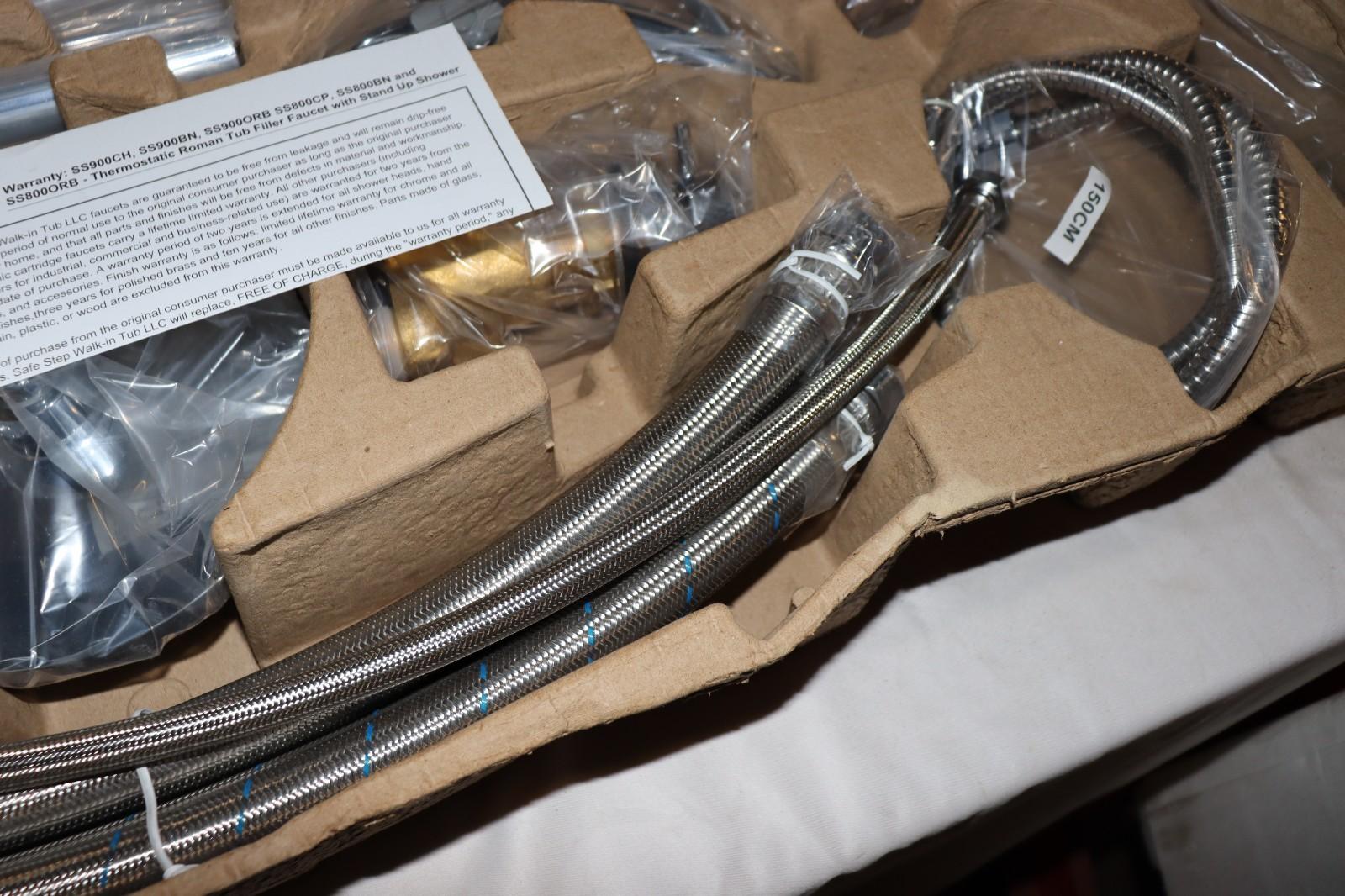 Safe Step WalkIn Tub Chrome Thermostatic Roman Tub Faucet Set, SS900CP, w/ Stand