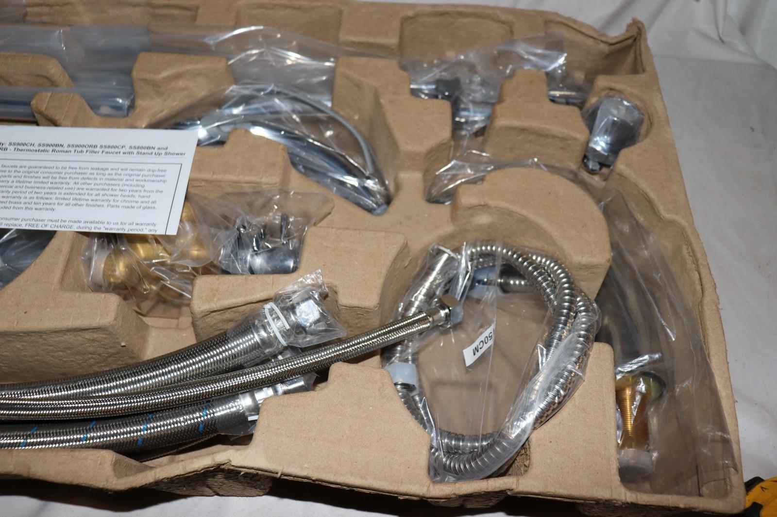 Safe Step WalkIn Tub Chrome Thermostatic Roman Tub Faucet Set, SS900CP, w/ Stand