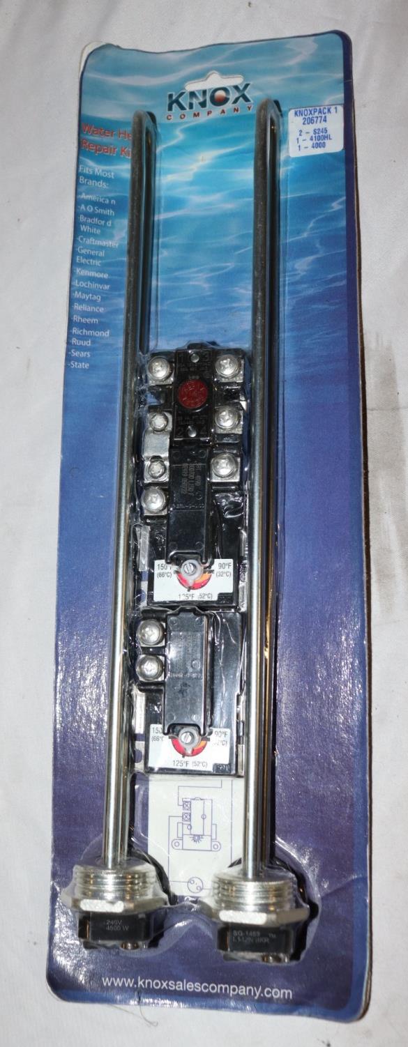 Knox Company Water Heater Repair Kit, 206774, Elements & Thermostats, Fits Most