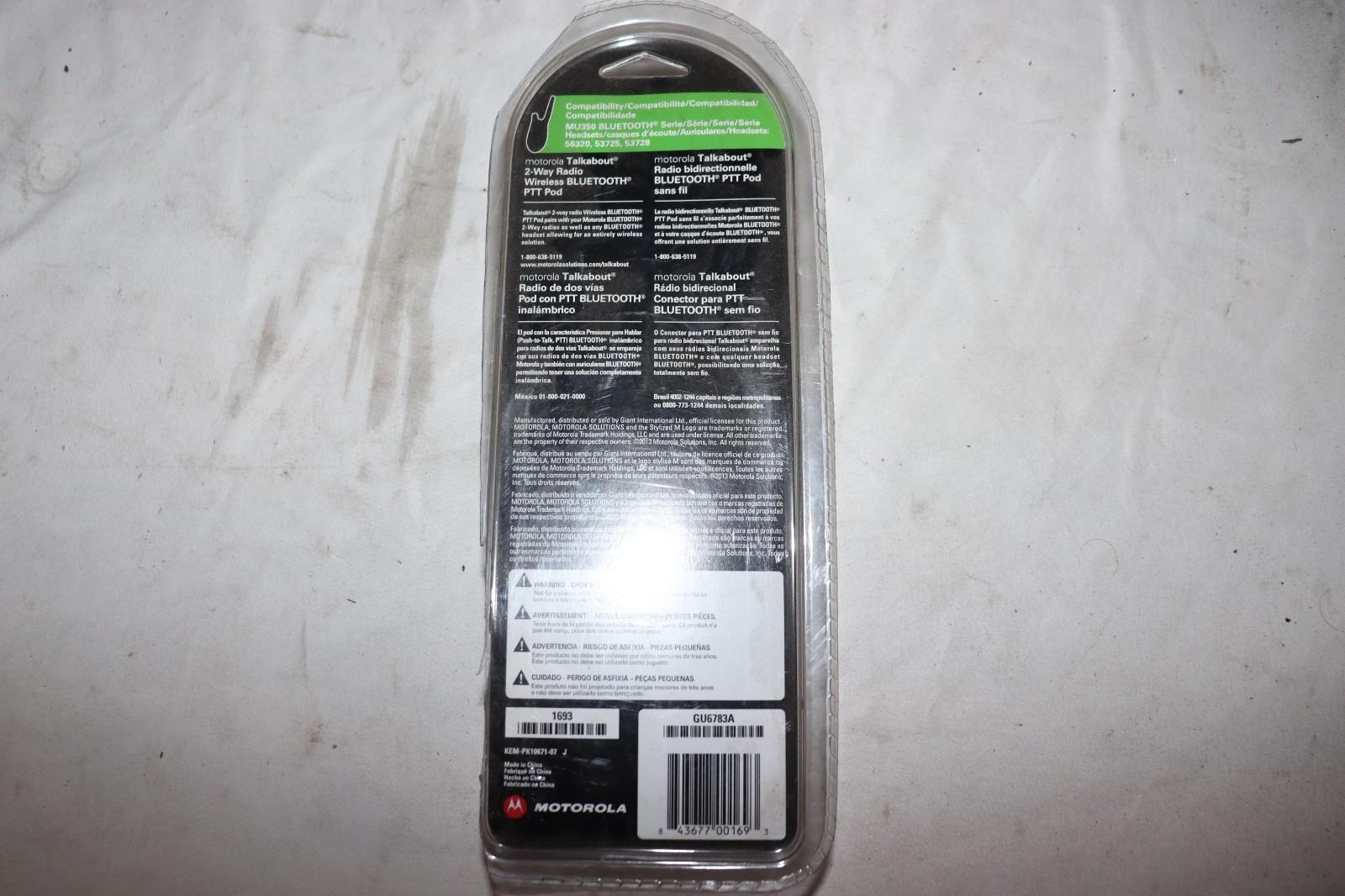 Motorola Talk About Blue Tooth PTT Pod, NOS, GU6783A