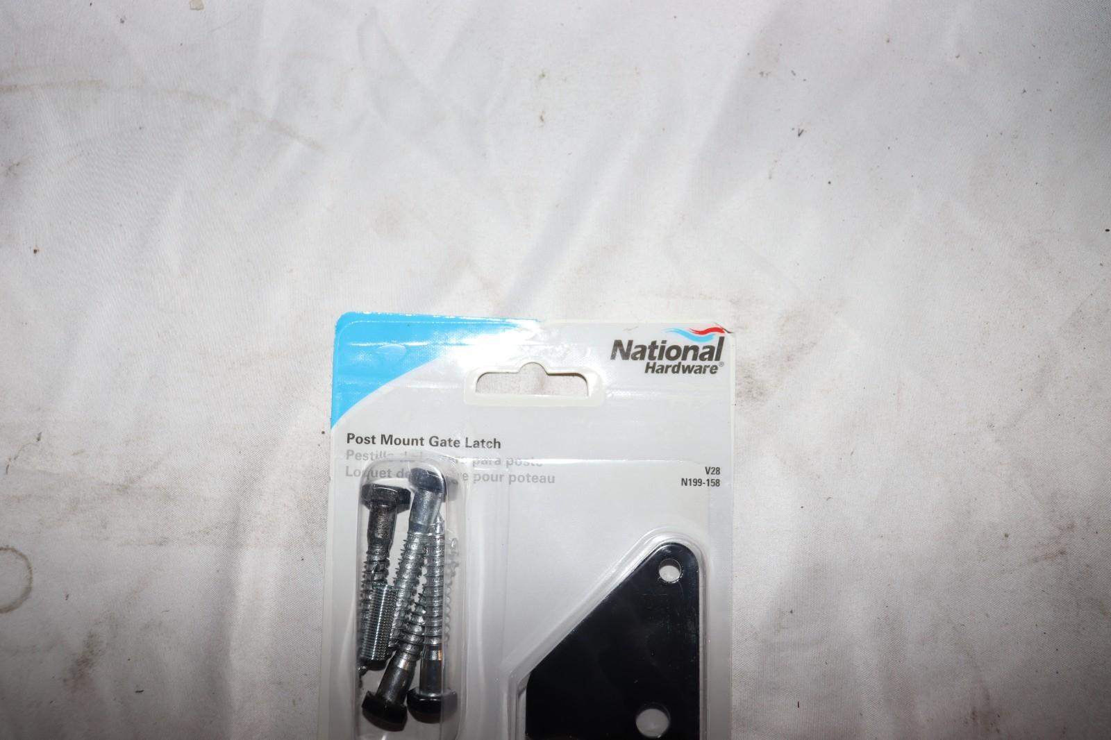 National Hardware N199-158 Black Post Mount Steel Gate Latch Black New