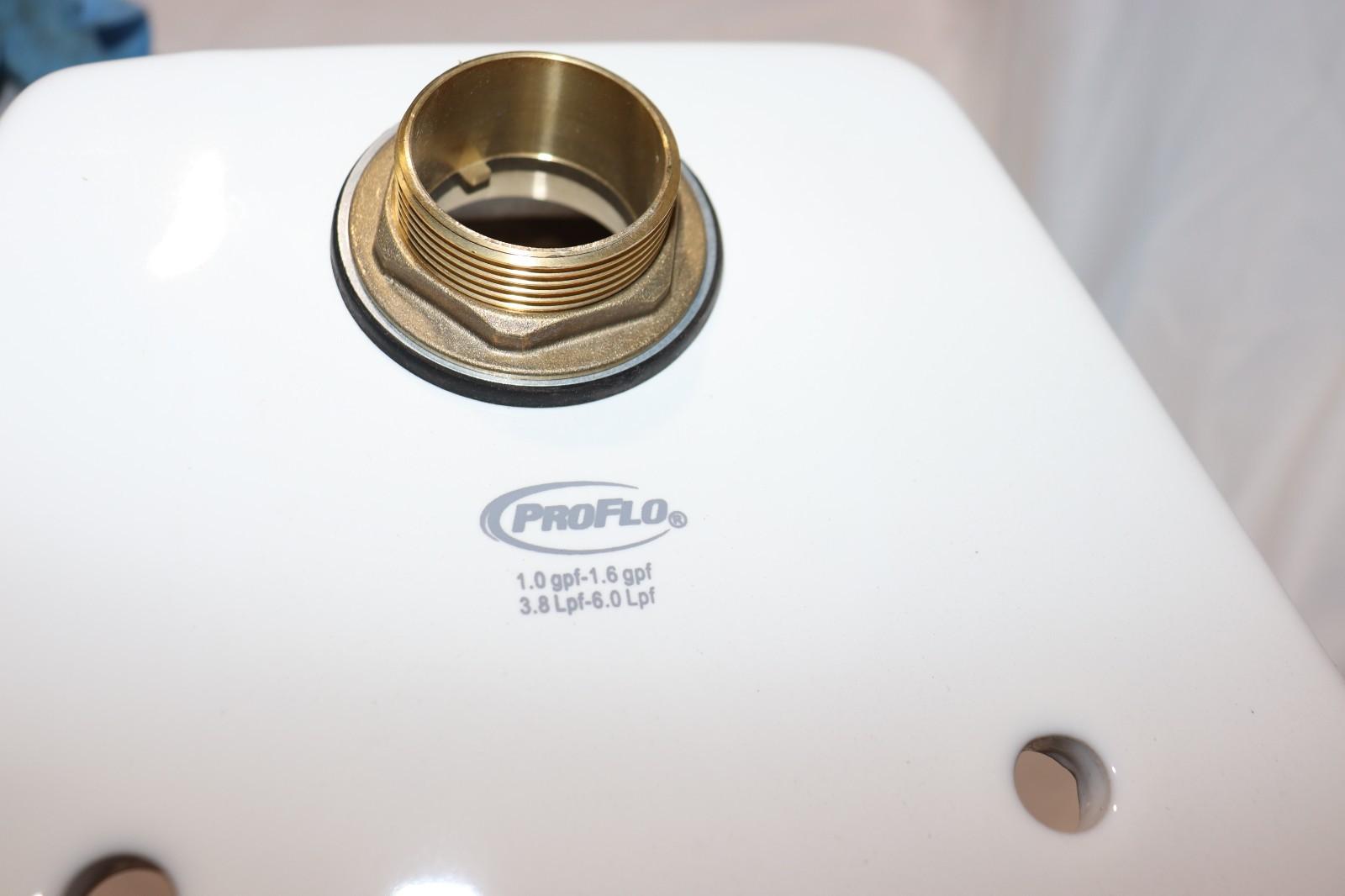 LOT OF 2 - PROFLO PF1700BBHE Elongated Toilet Bowl Only w/ Top Spud, White