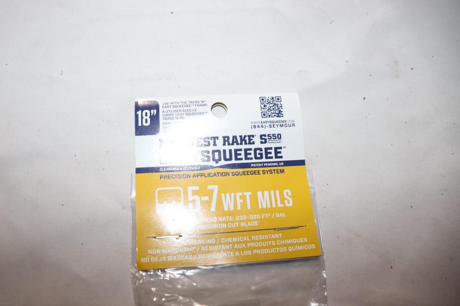 Midwest Rake Easy Squeegee 18" 5-7 WFT Mils Precision Cut Blade S550